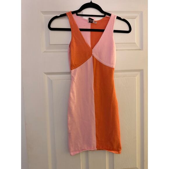 Princess Polly Dresses & Skirts - Cute Orange and Pink Knitted Dres By Princess Polly Size XS/Small